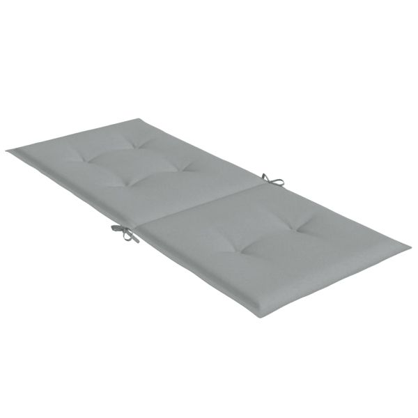 Възглавници за стол 4 бр меланж светлосиви 120x50x4 см плат