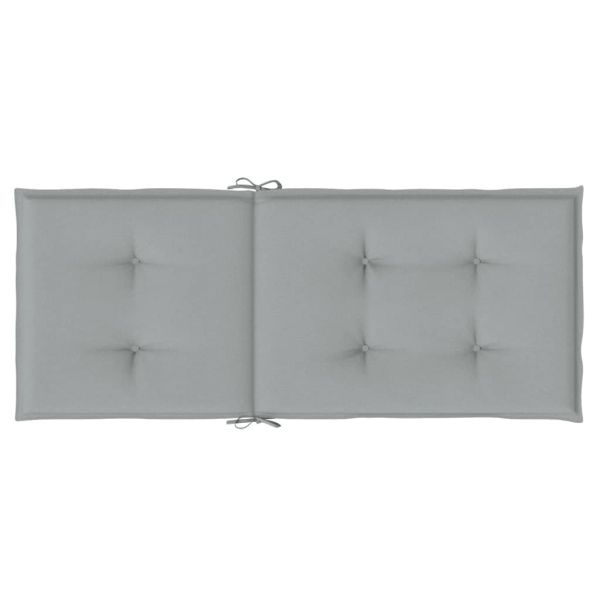 Възглавници за стол 6 бр меланж светлосиви 120x50x4 см плат