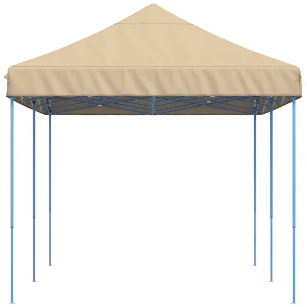 Сгъваема парти шатра, pop-up, бежова, 580x292x315 см