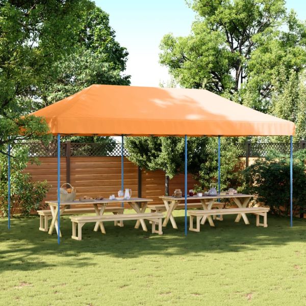 Сгъваема парти шатра, pop-up, оранжева, 580x292x315 см