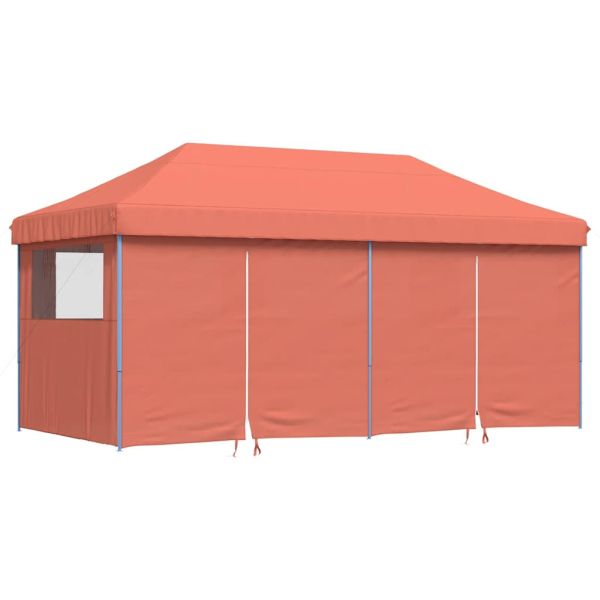 Сгъваема парти шатра pop-up с 4 странични стени теракота
