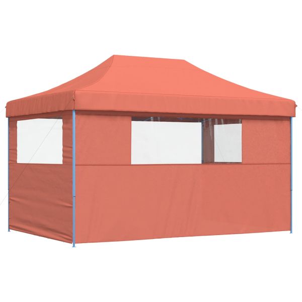 Сгъваема парти шатра pop-up с 3 странични стени теракота