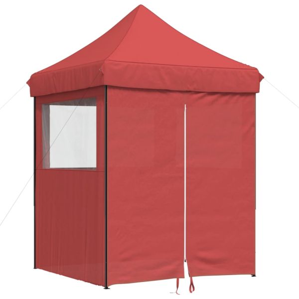 Сгъваема парти шатра pop-up с 4 странични стени бордо