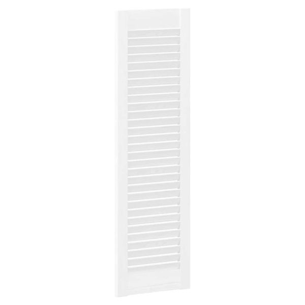 Врати за шкафове Louvred Design 4 бр. бели 99x29,5 см