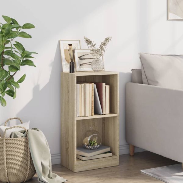 Етажерка за книги, дъб сонома, 40x24x75 см, инженерно дърво