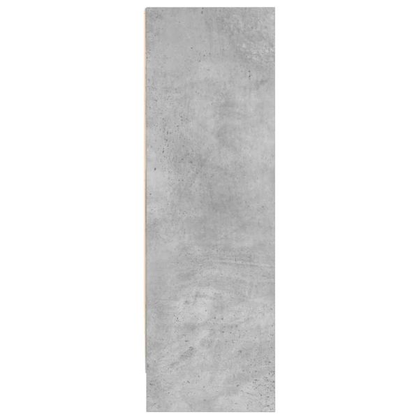 Етажерка за книги, бетонно сива, 80x24x75 см, инженерно дърво