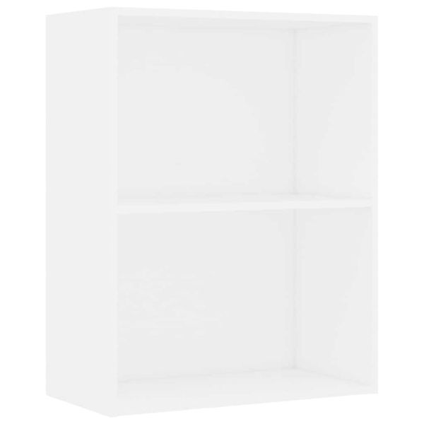 Шкаф за книги в бяло 60x30x76,5 cm Инженерна дървесина