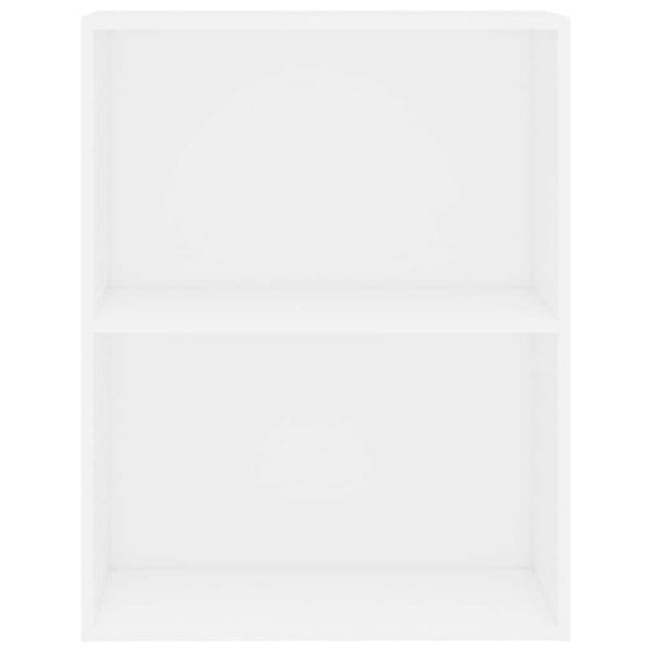 Шкаф за книги в бяло 60x30x76,5 cm Инженерна дървесина