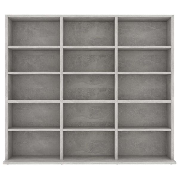 CD шкаф, бетонно сив, 100x23x89,5 см, инженерно дърво