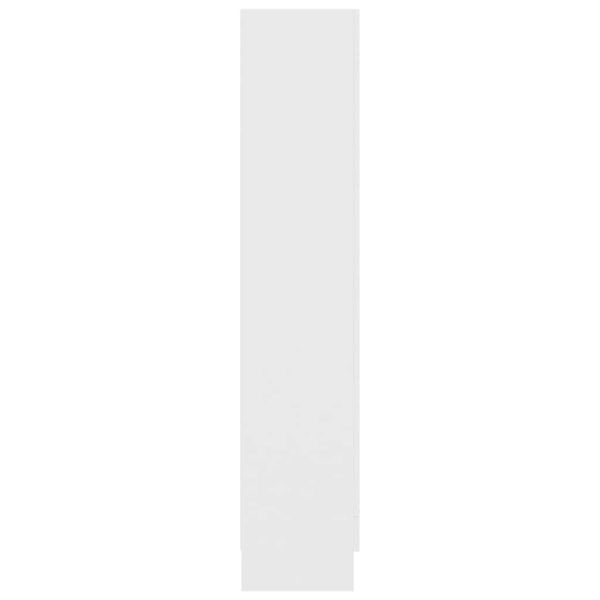 Библиотека, бяла, 82,5x30,5x150 см, инженерно дърво