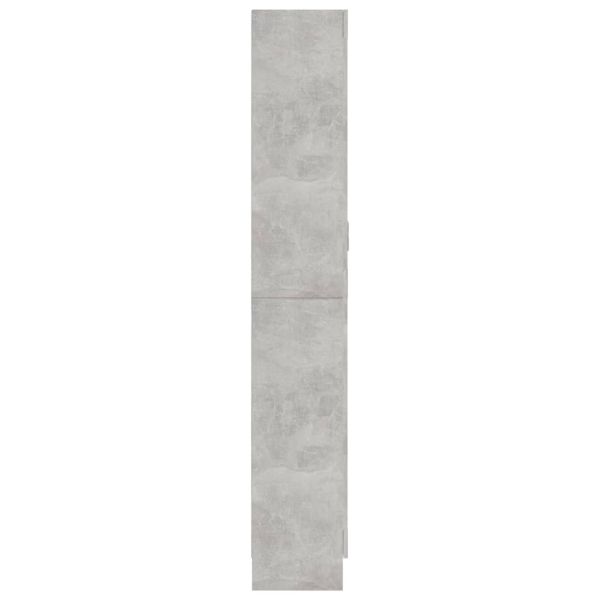Шкаф витрина, бетонно сив, 82,5x30,5x185,5 см, ПДЧ