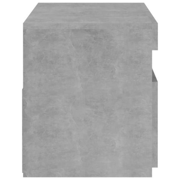 ТВ шкаф с LED осветление, бетонно сив, 75x35x40 см