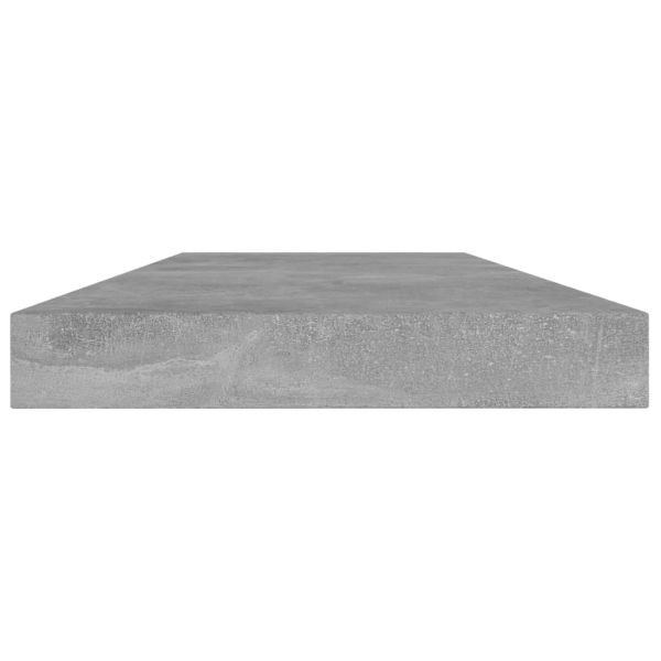 Рафтове, 4 бр, бетонно сиви, 40x10x1,5 см, инженерно дърво