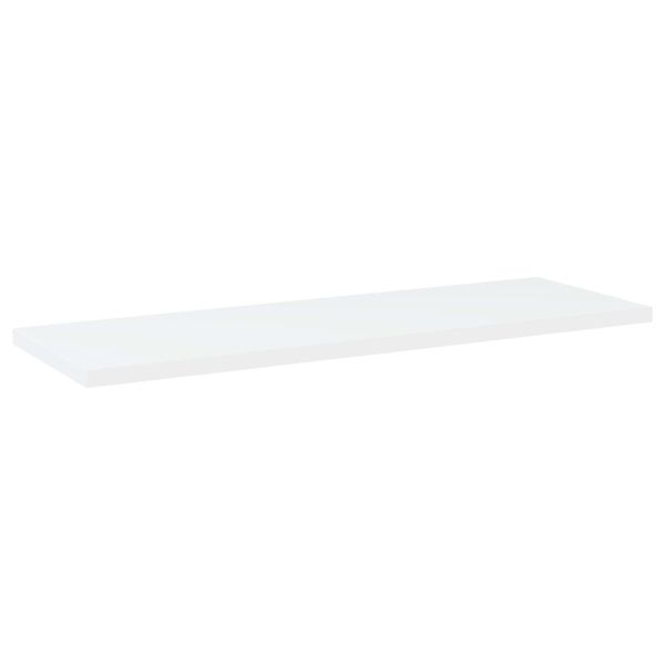 Рафтове за етажерка, 4 бр, бели, 60x20x1,5 см, инженерно дърво
