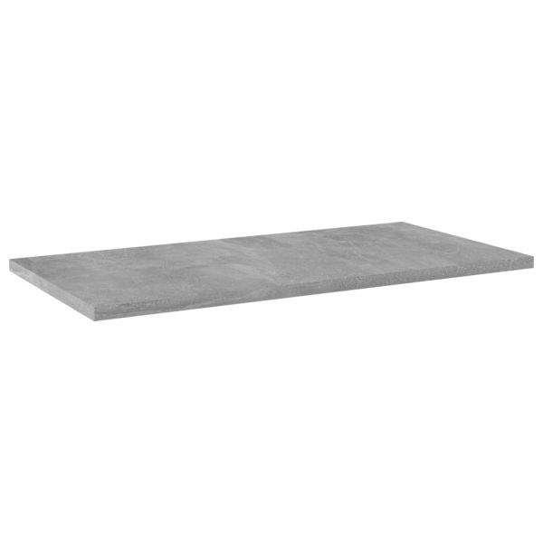 Рафтове за етажерка, 4 бр, бетонно сиви, 60x30x1,5 см, ПДЧ