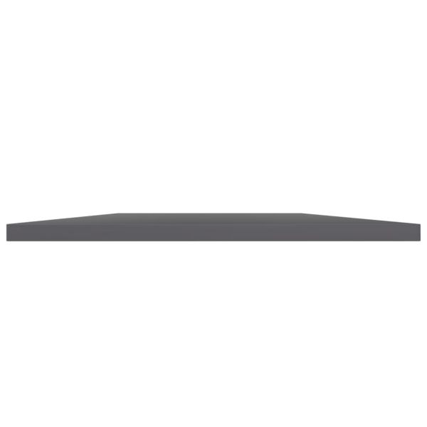 Рафтове за етажерка, 4 бр, сив гланц, 100x40x1,5 см, ПДЧ