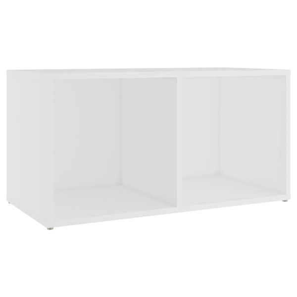 ТВ шкаф, бял, 72x35x36,5 см, инженерно дърво