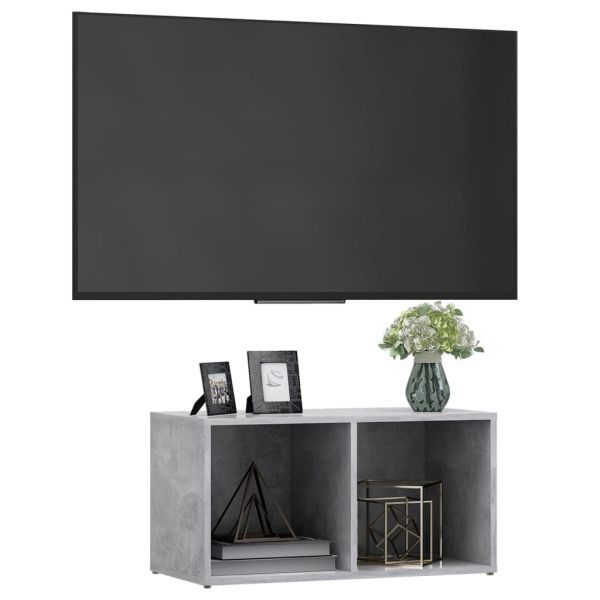 ТВ шкаф, бетонно сив, 72x35x36,5 см инженерно дърво