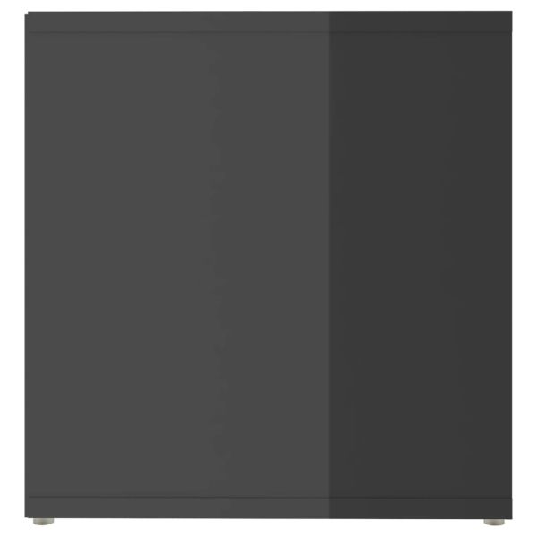 ТВ шкаф, сив гланц, 72x35x36,5 см, инженерно дърво