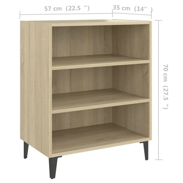 Бюфет дъб сонома 57x35x70 см инженерно дърво