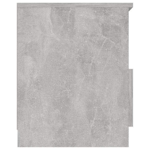 Нощни шкафчета, 2 бр, бетонно сив, 40x40x50 см, инженерно дърво