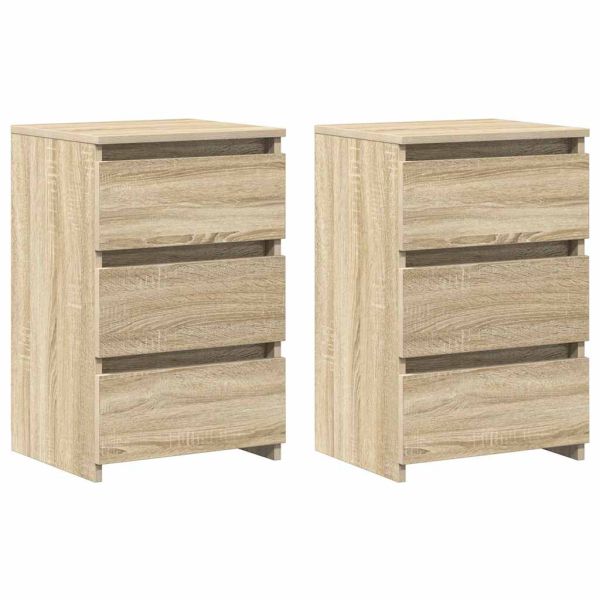 Нощни шкафчета 2 бр сонома дъб 40x35x62,5 см инженерно дърво
