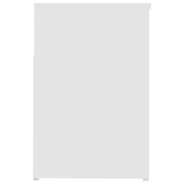 Пейка за обувки, бяла, 80x30x45 см, инженерно дърво