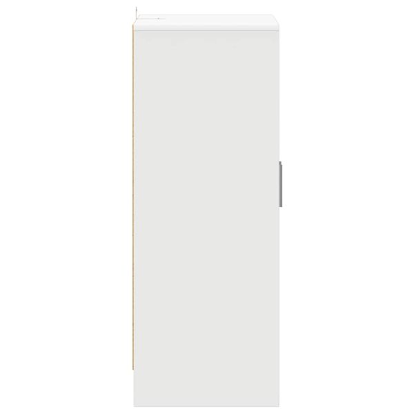 Шкаф за обувки, бял, 60x35x92 см, инженерно дърво
