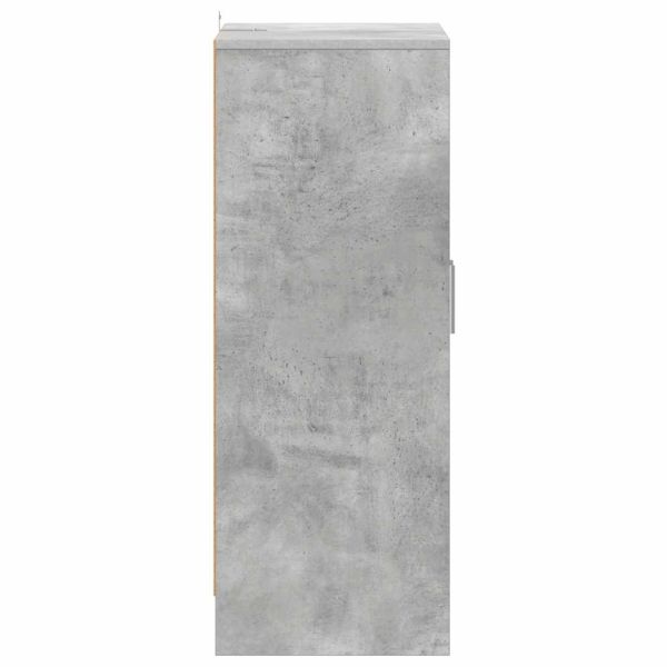 Шкаф за обувки, бетонно сив, 60x35x92 см, инженерно дърво