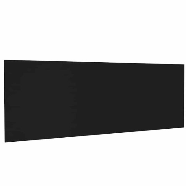 Стенна табла за легло черна 240x1,5x80 см инженерна дървесина