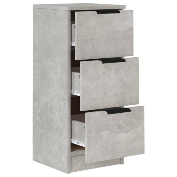Сайдборди, 2 бр, бетонно сиви, 30x30x70 см, инженерно дърво