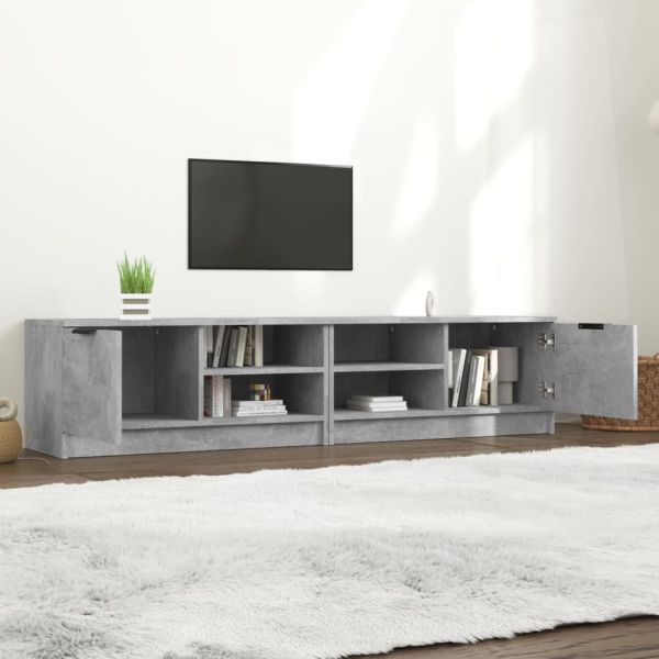 ТВ шкафове 2 бр бетонно сиви 80x35x36,5 см инженерно дърво