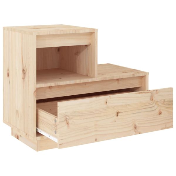 Нощни шкафчета, 2 бр, 60x34x51 см, борово дърво масив