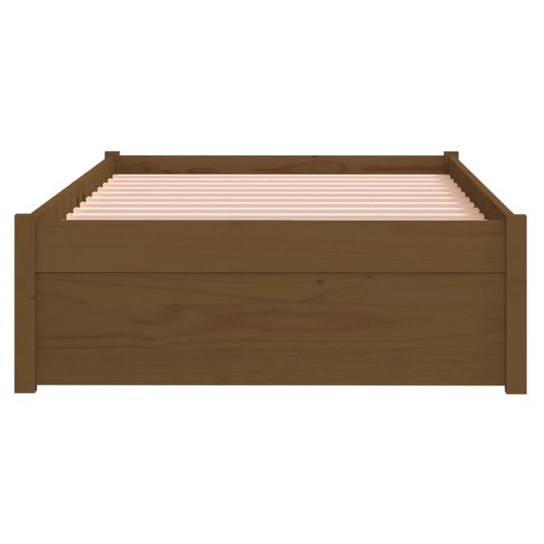 Рамка за легло меденокафява дърво 75x190 см Small Single