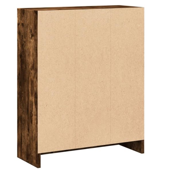 Етажерка за книги, опушен дъб, 60x24x76 см, инженерно дърво
