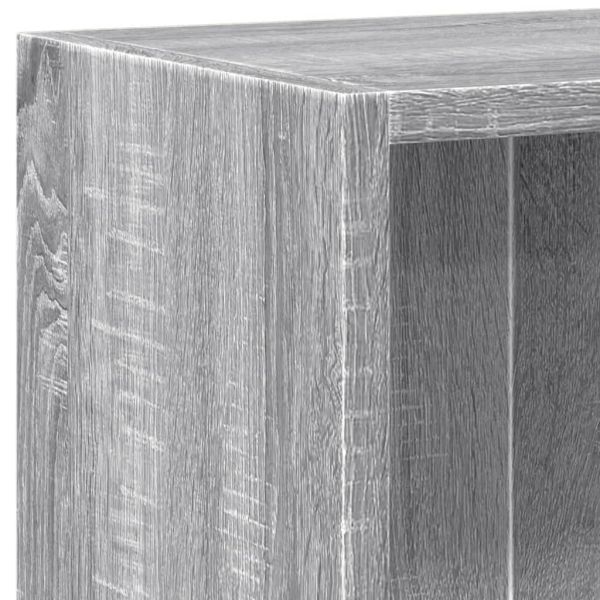 Етажерка за книги, сив сонома, 60x24x76 см, инженерно дърво