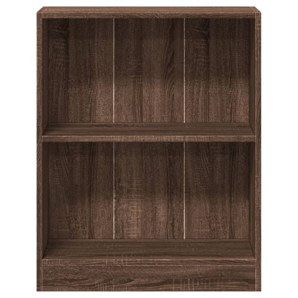 Етажерка за книги, кафяв дъб, 60x24x76 см, инженерно дърво