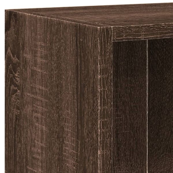 Етажерка за книги, кафяв дъб, 60x24x76 см, инженерно дърво