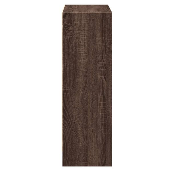 Етажерка за книги, кафяв дъб, 60x24x76 см, инженерно дърво