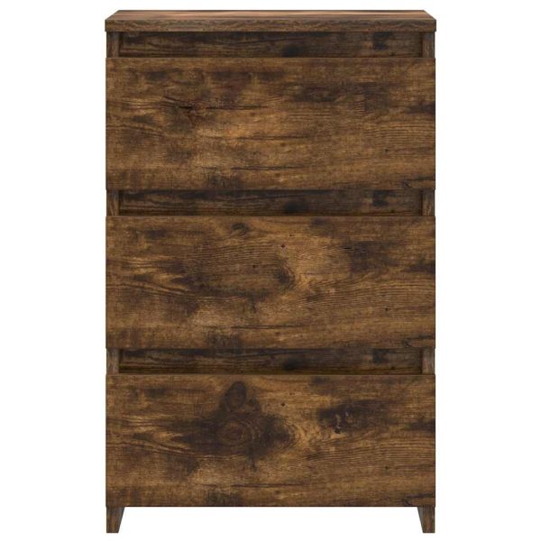 Нощни шкафчета 2 бр опушен дъб 40x35x62,5 см инженерно дърво