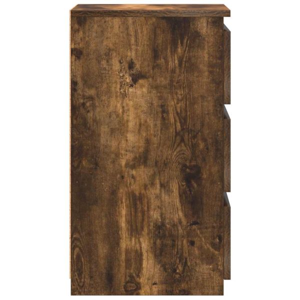 Нощни шкафчета 2 бр опушен дъб 40x35x62,5 см инженерно дърво