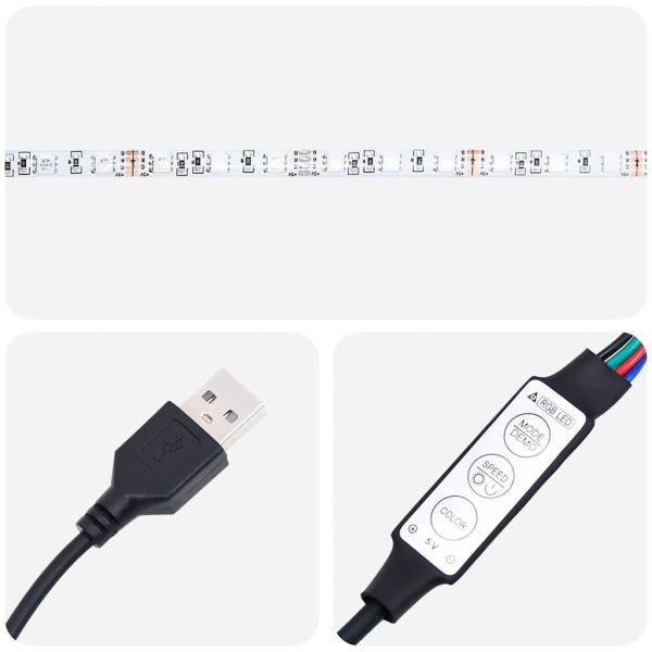 ТВ шкаф с LED осветление, сив сонома, 90x35x40 см