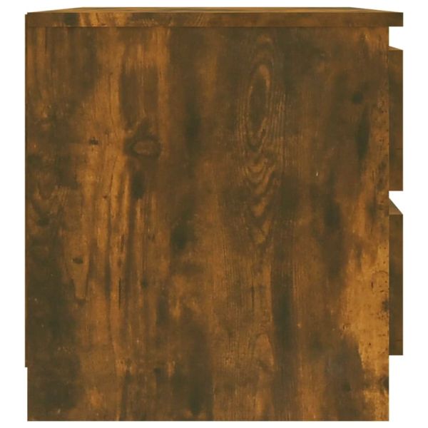 Нощни шкафчета 2 бр опушен дъб 50x39x43,5 см инженерно дърво