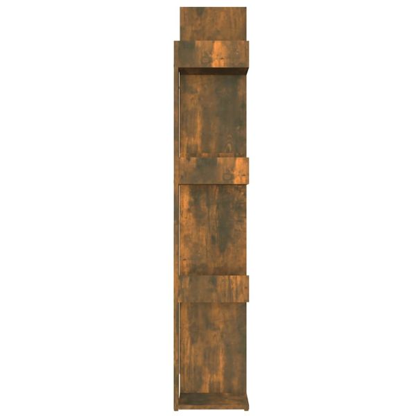 Библиотека, опушен дъб, 86x25,5x140 см, инженерно дърво