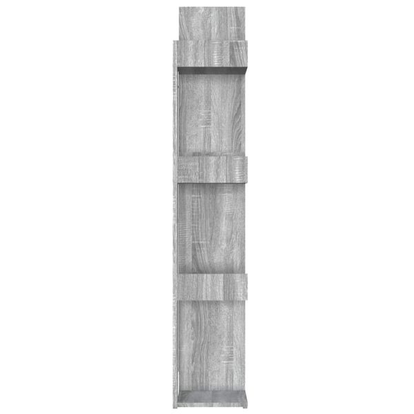 Библиотека, сив сонома, 86x25,5x140 см, инженерно дърво