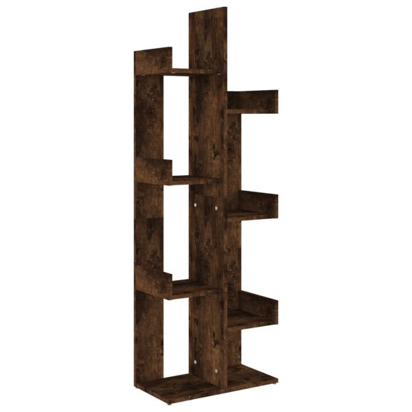 Библиотека, 48x25,5x140 см, опушен дъб, инженерно дърво