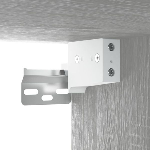 ТВ шкаф за стенен монтаж, сив сонома, 80x34,5x40 см