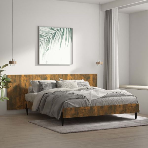 Стенна табла за легло опушен дъб 240x1,5x80 см инженерно дърво