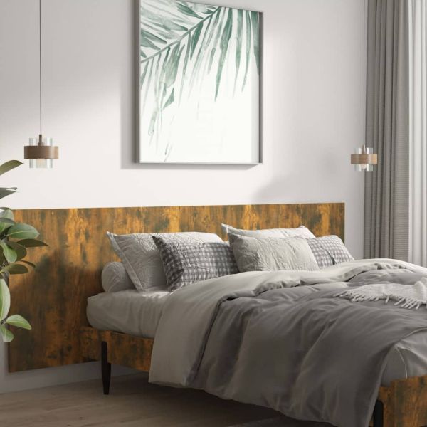 Стенна табла за легло опушен дъб 240x1,5x80 см инженерно дърво