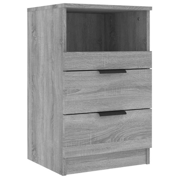 Нощни шкафчета, 2 бр, сив сонома, инженерно дърво